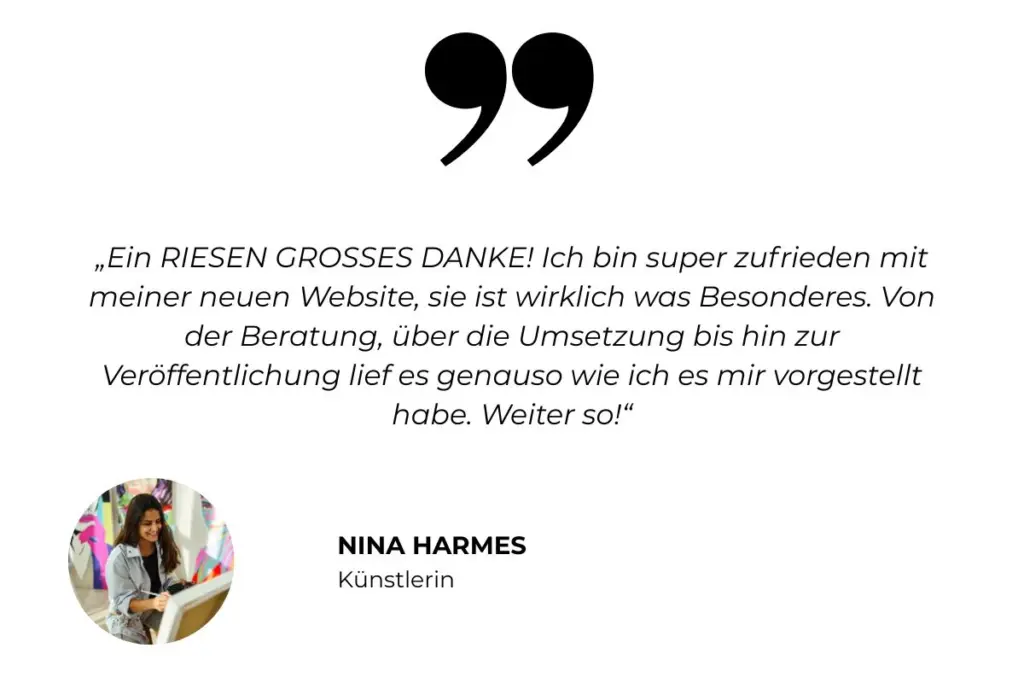 Bewertung Nina Harmes