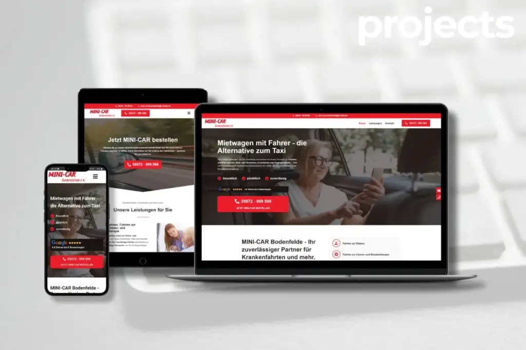 Webseite von Minicar Bodenfelde - vom Webdesigner aus Göttingen