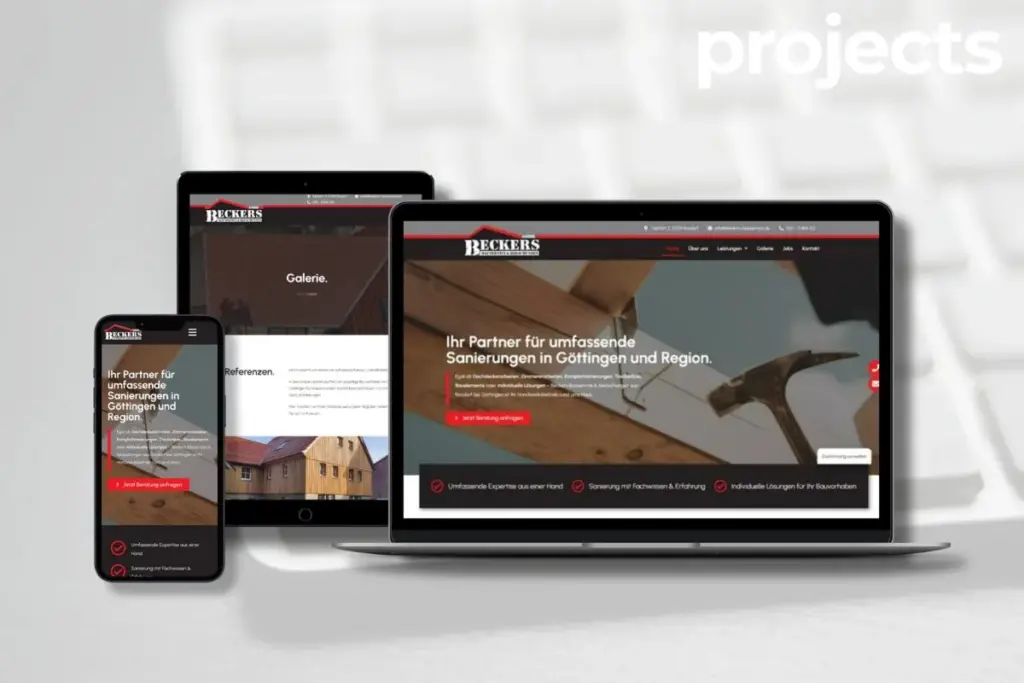 Webseite von Beckers Bauservice - vom Webdesigner Göttingen
