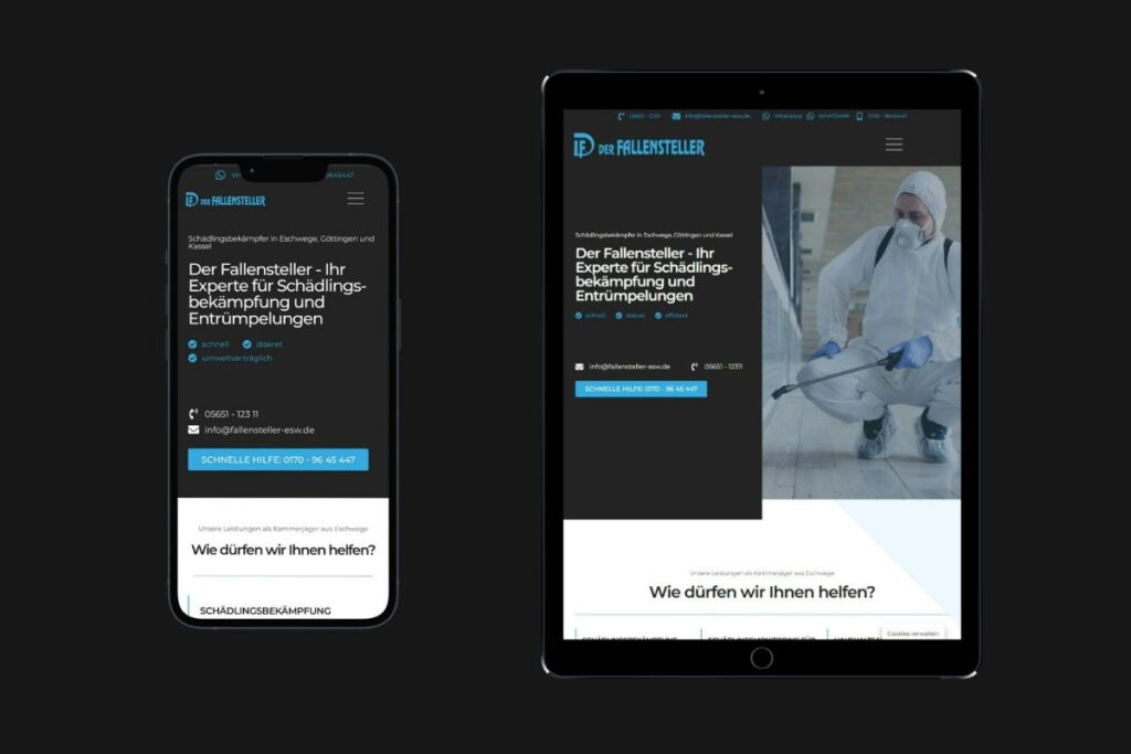 Responsive Webdesign für Schädlingsbekämpfer aus Eschwege bei Göttingen