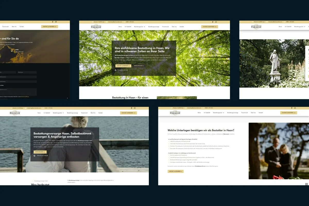 Webdesign für Bestatter in Haan