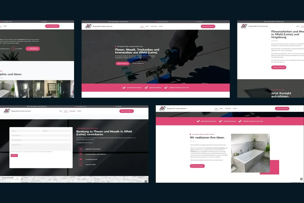 Webdesign für Fliesenleger aus Alfeld Leine